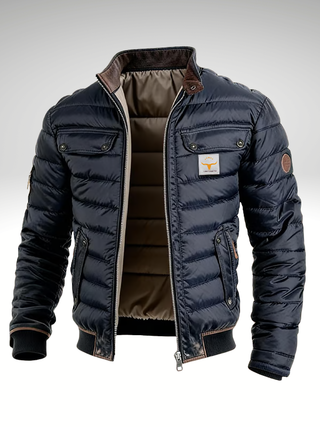 Veste matelassée rétro – Bleu
