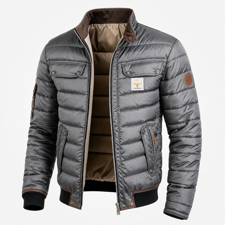 Veste matelassée rétro – Gris