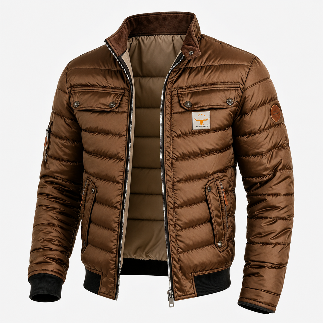 Veste matelassée rétro – Marron