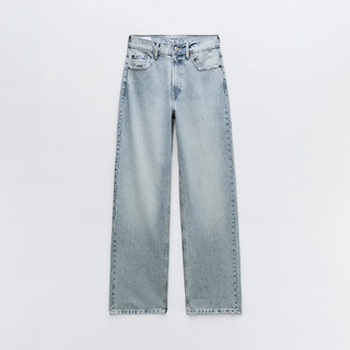 Hitomi | Jean droit déchiré effet vintage – Bleu